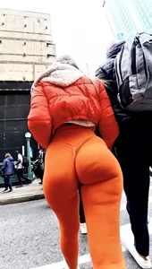 Top tier booty orange leggings (not oc)