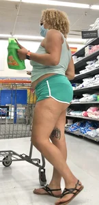 [OC] BBW Mixed MILF ASS completely OUT at Walmart + Nipple Piercings