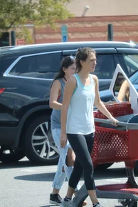 College babe leaving Target in tight leggings