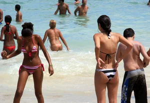 Beach and bikini girls