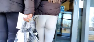 Hot in grey leggings