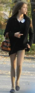 Cute Teen with Skinny Legs Street Candid