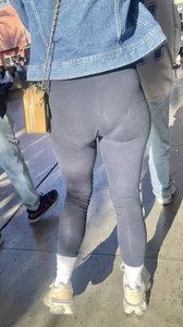 New years shopping, lots of sexy women in tight leggings