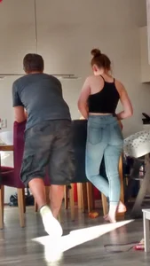 Nice Big Candid Booty in Tight Blue Jeans