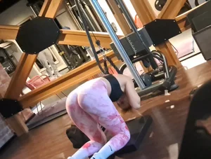 Sexy Gym Girl in Pink Leggings Doggy Style (OC)