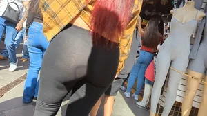 Latina with See Thru Leggings VTL Big Culo
