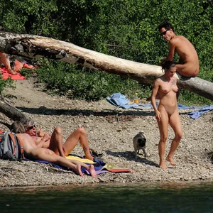 Nude beach and topless girls