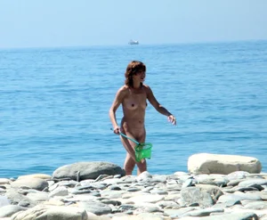 Nude beach and topless girls