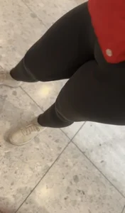 Thick Blonde Lululemon Pawg Employee with a fat cameltoe