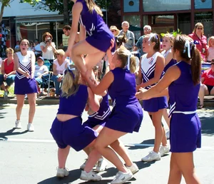 Candid cheerleaders
