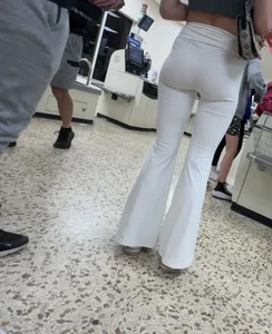 (OC) Best ASS ive ever capped at the shops! blonde arse in white leggings