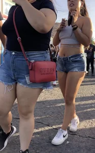 cute latina showing cheeks !!!
