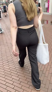 Dutch Beauty In Tight Flared Pants