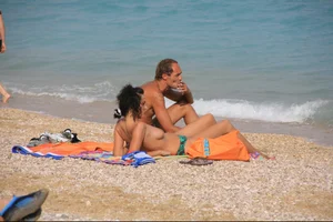 Nude beach girls in Baska, Croatia