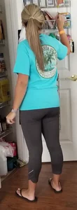 Girl in Slippers And Yoga Pants Home Candid Pic