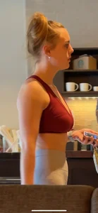 Tight bubble butt fitness babe busts me