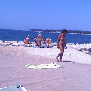 Nude beach and topless girls
