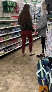 Granny was on to me ! (OC) white girl in red Leggings