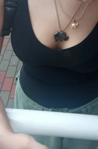 Pretty cleavage (the same girl form “Those tits almost popped put”)