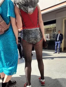 Mature in tights