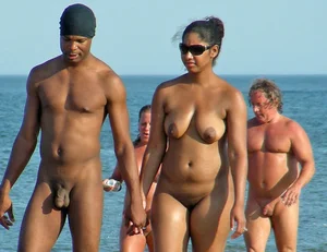 Nude beach and topless girls