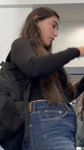 Pretty Arab College Girl’s Red Panties Are Showing Through Her Leggings