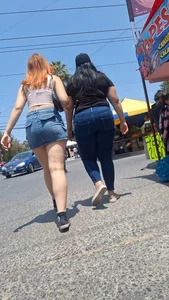 [oc] Beautiful lady with nice legs and sexy denim skirt