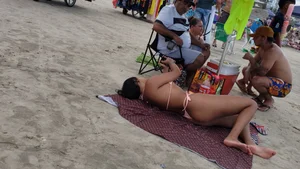 Girl chilling at the beach
