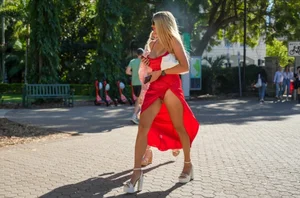 Red Dress Walking (not oc)