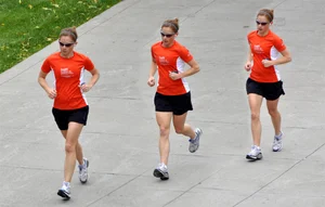 Candid runners and track girls