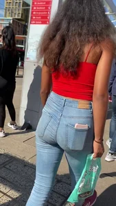 Mix of nice asses out in tight jeans