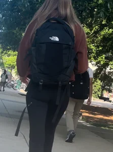 College Pawg Walking in Lulu + Slim Extra showing Cameltoe in Flares