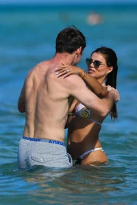 Brooks Nader looking sexy in a little bikini on a beach in Miami