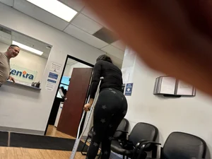 Huge ass in see through leggings