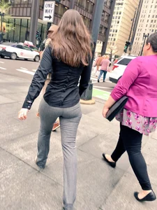 Booty in Tight Pants Street Candid Gallery