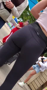 Hot tall blonde in leggings