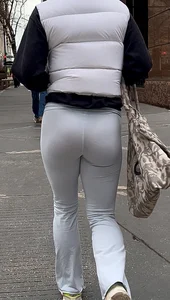 Blondie with Jiggly Ass & Blue Leggings