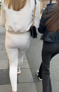 Insane frontal VTL, White G-string see through cream leggings