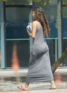 Amazing girl in tight dress