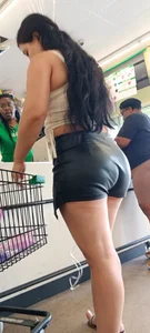Latina Black Leather Shorts & Sandals (OC)