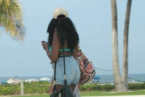 Sexy Florida beach bikini girls, some topless
