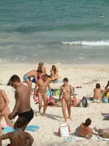 Nude beach and topless girls