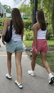 Candid tan babes