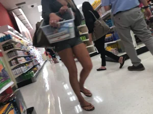 Tight Gray shorts in the right place