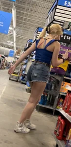 Blonde in cut offs!