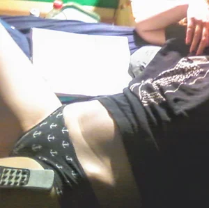 Girl wearing panties home pic