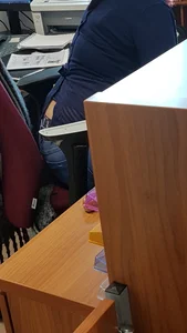 College girl in glasses showing some panty peeks