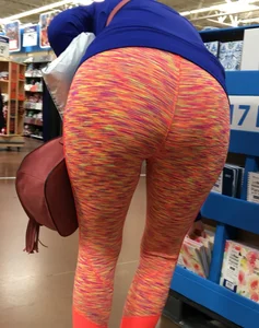 Pink patterned leggings ass at Walmart