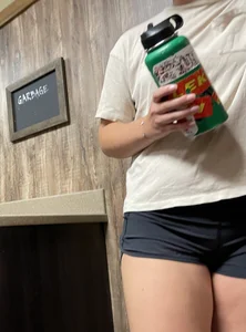 Thick college slut in shorts