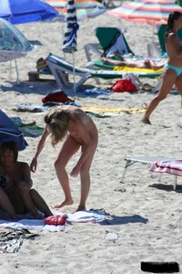 Bunch of sexy ladies on a nude beach